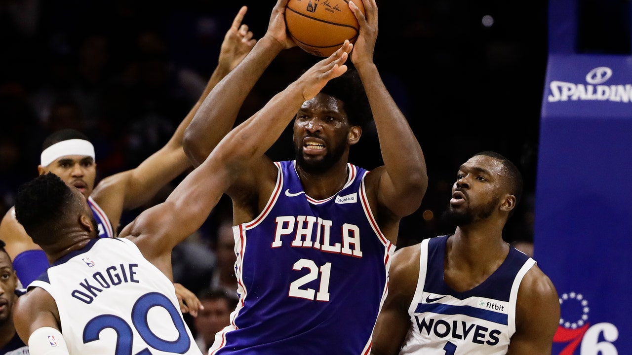 Embiid, Towns ejected as Sixers rout T'Wolves 117-95
